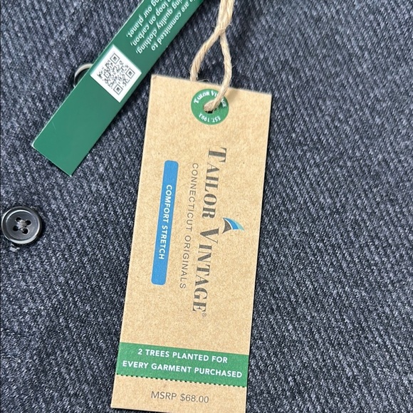 Tailor Vintage Dark Indigo Heather Long Sleeve Sweater size S - Picture 5 of 15